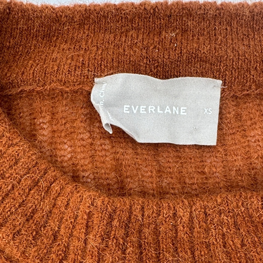 Everlane Women's Burnt Orange Crewneck Sweater - Picture 2 of 2